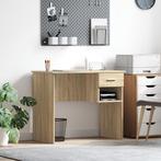 vidaXL Bureau met Opslag Sonoma Eiken 90x49.5x75 cm Gelaagd, Verzenden, Nieuw
