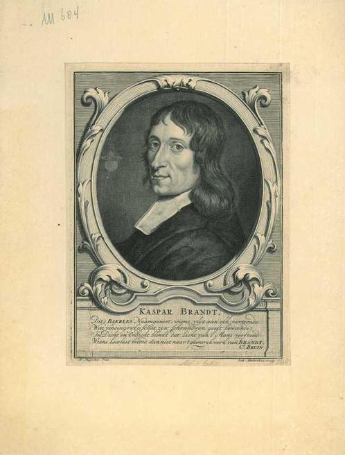 Portrait of Caspar Brandt, Antiek en Kunst, Kunst | Etsen en Gravures