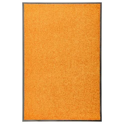 vidaXL Deurmat wasbaar 60x90 cm oranje, Tuin en Terras, Deurmatten, Nieuw, Verzenden