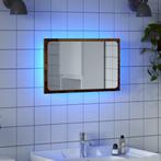 vidaXL Badkamerspiegel met LED 60x8,5x38 cm oud houtkleurig, Huis en Inrichting, Tafels | Kaptafels, Verzenden, Nieuw
