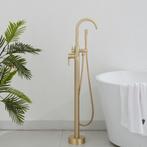 Vrijstaande Badkraan BWS Gold Geborsteld Messing Mat Goud, Ophalen of Verzenden, Nieuw, Kraan