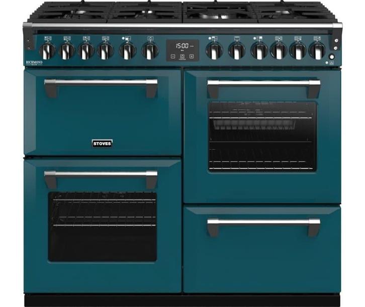 €3830 Stoves Richmond S1000 DF Kingfisher Teal, Witgoed en Apparatuur, Fornuizen, Ophalen of Verzenden
