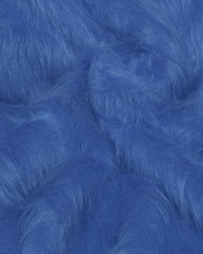 Imitatie Bont Langharig Kobalt, Hobby en Vrije tijd, Stoffen en Lappen, Blauw, Nieuw