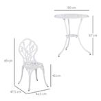 TRUUSK 3-delige Bistroset - Inklapbaar - Stijlvol Design - G, Tuin en Terras, Verzenden, Nieuw