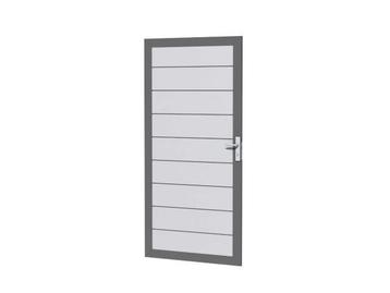 Veiling - Aluminium tuindeur - lichtgrijs - 183x93 cm beschikbaar voor biedingen