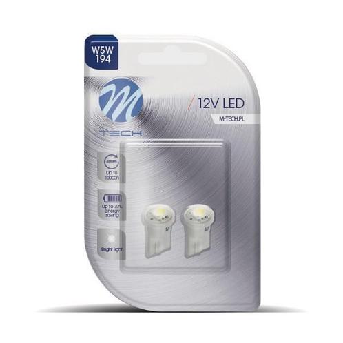 M-Tech LED W5W 12V - Basic 1x Led diode - Wit - Set, Auto-onderdelen, Verlichting, Nieuw, Alfa Romeo, Amerikaanse onderdelen, Audi