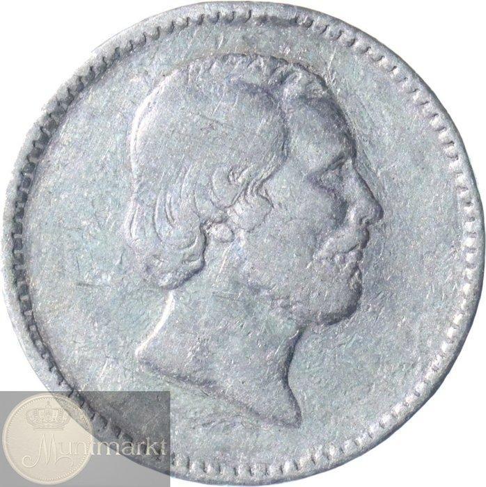 Nederland. Willem III. Lovetoken gemaakt van 10 cent z.j., Postzegels en Munten, Munten | Nederland