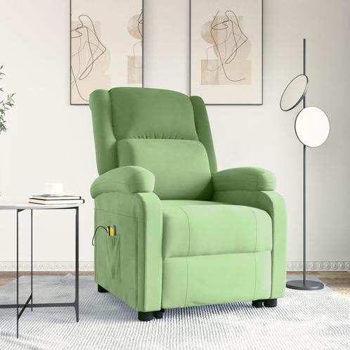 vidaXL Sta-op-massagestoel fluweel lichtgroen, Sport en Fitness, Massageproducten, Nieuw, Verzenden