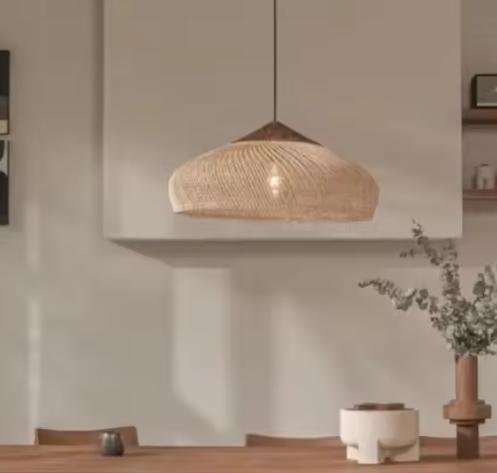 Boheemse Rotan Hanglamp – Handgeweven Rieten Kroonluchter, Huis en Inrichting, Lampen | Hanglampen, Nieuw, Verzenden