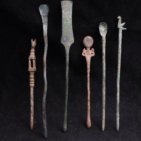 Oud-Romeins Brons Medisch instrument - Set van 6, Antiek en Kunst, Antiek | Overige Antiek