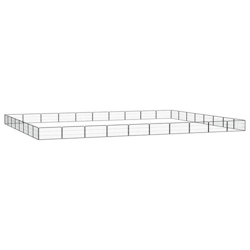 vidaXL Hondenkennel 36 panelen 100x50 cm gepoedercoat staal, Dieren en Toebehoren, Honden-accessoires, Nieuw, Verzenden