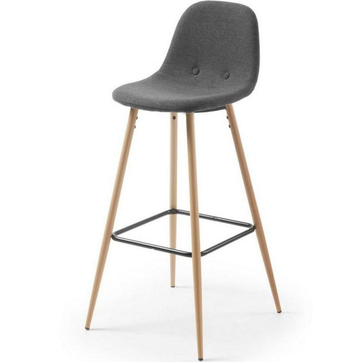 LaForma Barstoel Nilson Donkergrijs 65 cm - OUTLET A, Huis en Inrichting, Stoelen, Grijs, Nieuw, Ophalen of Verzenden