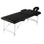 vidaXL Massagetafel met 2 zones inklapbaar aluminum frame, Verzenden, Nieuw