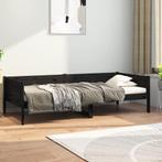 vidaXL Slaapbank massief grenenhout zwart 90x190 cm, Huis en Inrichting, Slaapkamer | Bedden, 90 cm, Eenpersoons, Verzenden, Zwart