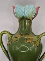 Julius Dressler - Vaas - Keramiek - Majolika Jugendstil, Antiek en Kunst
