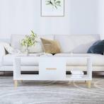 vidaXL Salontafel 102x50x40 cm bewerkt hout wit, Huis en Inrichting, 100 tot 150 cm, Verzenden, Nieuw, 50 tot 100 cm