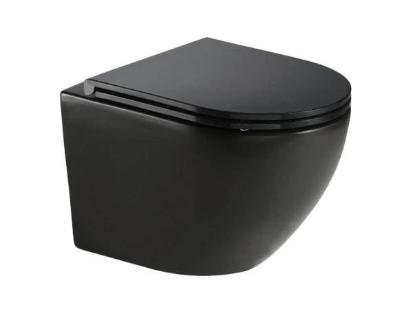 Veiling - Hatria wandtoilet 53cm cycloneflush Futura mat zwa, Doe-het-zelf en Verbouw, Sanitair, Nieuw