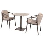 Vermont Barolo bistro dining tuinset 75x75xH75 cm 3 delig, Ophalen of Verzenden, Nieuw