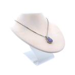 Zilveren anker schakel ketting met hanger | 41,5 cm - 46,..., Sieraden, Tassen en Uiterlijk, Kettingen, Gebruikt, Overige kleuren