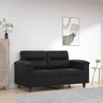 vidaXL Tweezitsbank 120 cm kunstleer zwart, Verzenden, 150 tot 200 cm, Leer, Nieuw