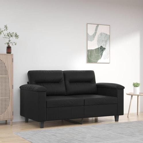 vidaXL Tweezitsbank 120 cm kunstleer zwart, Huis en Inrichting, Banken | Bankstellen, Nieuw, 150 tot 200 cm, Leer, Tweepersoons