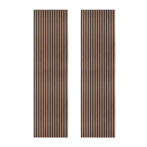 Akoestische Wandpanelen met Lamellen x 2 Donker Walnoot, Huis en Inrichting, Woonaccessoires | Wanddecoraties, Verzenden
