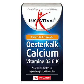 3x Lucovitaal Oesterkalk Calcium Vitamine D3 & K 100 tablett