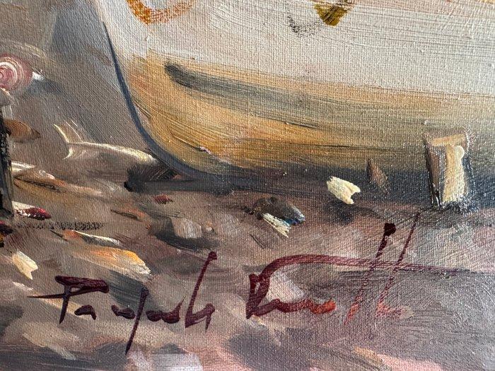 Pasquale Vuotto (1958) - Spiaggia dei pescatori Ischia, Antiek en Kunst, Kunst | Schilderijen | Klassiek