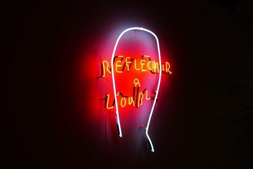 Sylvain BARBEROT - néon soufflé Réfléchir à loubli, Antiek en Kunst, Kunst | Schilderijen | Modern