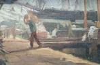 Emile Gastemans (1883-1956) - Havenarbeiders - Haven van, Antiek en Kunst, Kunst | Schilderijen | Klassiek
