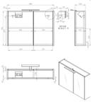 Best-Design Happy MDF Spiegelkast + Verlichting 80x60cm, Ophalen of Verzenden, Nieuw