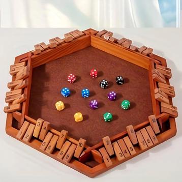 WOOD CITY Shut The Box voor 6 spelers - Bruin - NU 39.95 beschikbaar voor biedingen