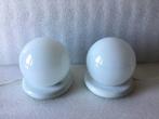 Tafellamp (2) - Witte glas