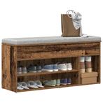 vidaXL Schoenenbank 102x30,5x45 cm bewerkt hout oud, Verzenden, Nieuw