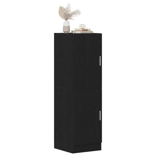 vidaXL Keukenkast 38x41,5x131,5 cm bewerkt hout zwart, Huis en Inrichting, Keuken | Keukenelementen, Zwart, Nieuw, Verzenden