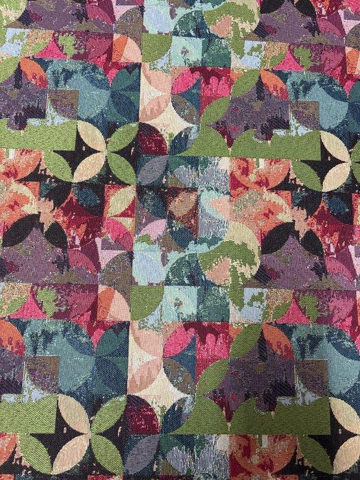 Bekledingstof Gobelin, exclusief ontwerp, abstracte cirkel,, Antiek en Kunst, Antiek | Kleden en Textiel