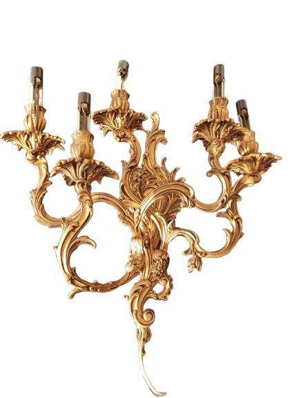 Wandkandelaar - Verguld brons, Antiek en Kunst, Curiosa en Brocante