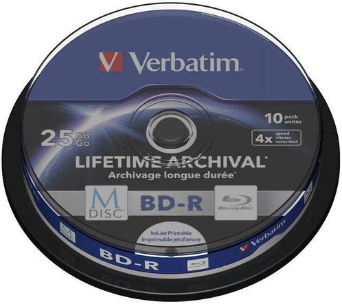 Verbatim | BD-R | M-DISC | Printable | 25 GB | 10 Stuks, Computers en Software, Beschrijfbare discs, Nieuw, Verzenden