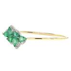 Manchetarmband - 14 karaat Geel goud - 4.03ct. tw. Smaragd -, Sieraden, Tassen en Uiterlijk, Antieke sieraden