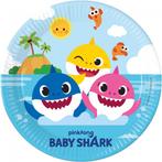 Baby Shark Borden 23cm 8st, Hobby en Vrije tijd, Feestartikelen, Nieuw, Verzenden