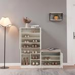Schoenenkast Løten 120x120x37 cm wit [en.casa], Huis en Inrichting, Kasten | Schoenenkasten, Verzenden, Nieuw