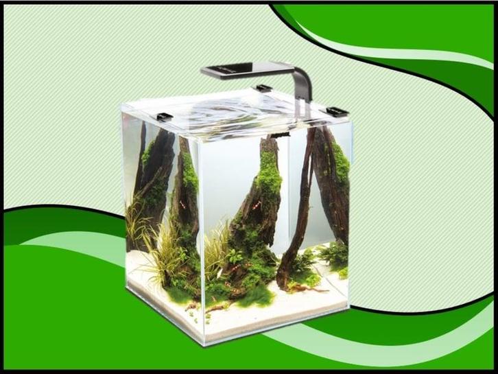 Aquael nano cube set smart II DAY&NIGHT - 30 liter zwart aqu, Dieren en Toebehoren, Vissen | Aquaria en Toebehoren, Nieuw, Verzenden