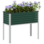 vidaXL Plantenbak 100x41x90 cm staal groen, Tuin en Terras, Bloempotten, Verzenden, Nieuw