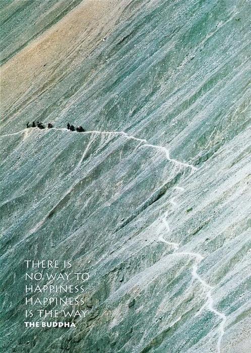 Kunstdruk Olivier Föllmi - Mountain Path 70x70cm, Huis en Inrichting, Woonaccessoires | Schilderijen, Tekeningen en Foto's, Nieuw