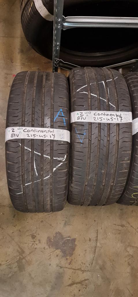 2x 215-45-17 Continental Zomer 4.5mm €35 Per Band 215 45 17, Auto-onderdelen, Banden en Velgen, 17 inch, Zomerbanden, 215 mm, Personenwagen