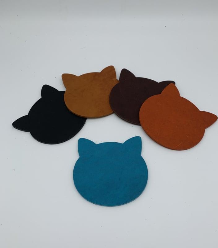 Lederen onderzetter poes / onderzetter leer  in 19 kleuren, Auto-onderdelen, Overige Auto-onderdelen, Nieuw, Ophalen of Verzenden