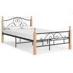 vidaXL Bedframe metaal zwart 120x200 cm, Huis en Inrichting, Verzenden, Zwart, Nieuw, Twijfelaar
