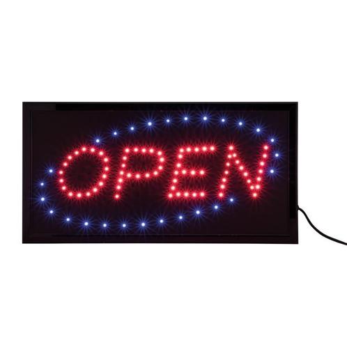 Horeca LED bord | Open | Rood/blauw | 24x48x2cm, Zakelijke goederen, Horeca | Keukenapparatuur, Nieuw in verpakking, Verzenden