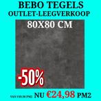 Keramische grijze 80x80 XXL tegel nu 24,98 pm2! ARES BLACK!