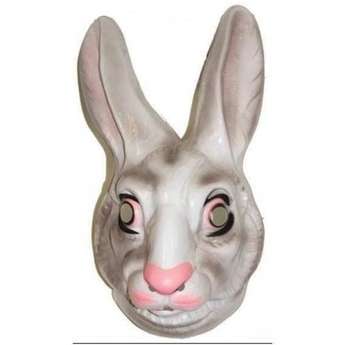 Konijnen masker wit voor volwassenen - Dieren maskers, Hobby en Vrije tijd, Feestartikelen, Ophalen of Verzenden